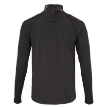 Load image into Gallery viewer, CCM Youth Compression Long-Sleeve Neck Protector. Black top with cut-resistant neck and CCM logo.