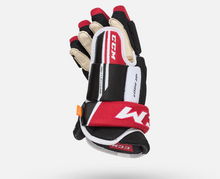 Load image into Gallery viewer, CCM Tacks 4 Roll Pro2 Junior Gloves (Blk/Red/Wht)