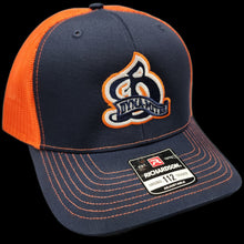 Load image into Gallery viewer, Dyna-Mites Trucker Hat (Navy/Orange)
