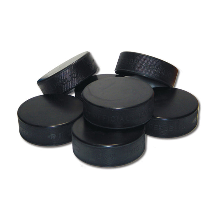 Official 6oz Black Hockey Pucks