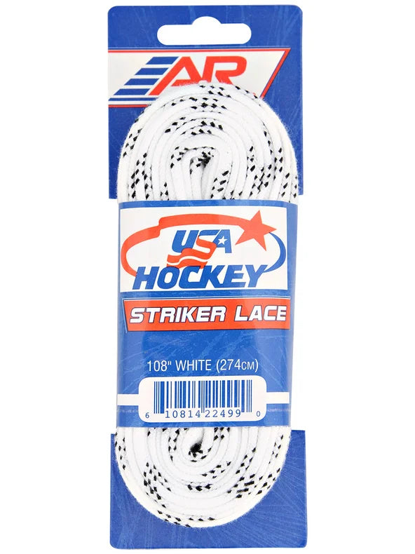A&R White USA Hockey Laces